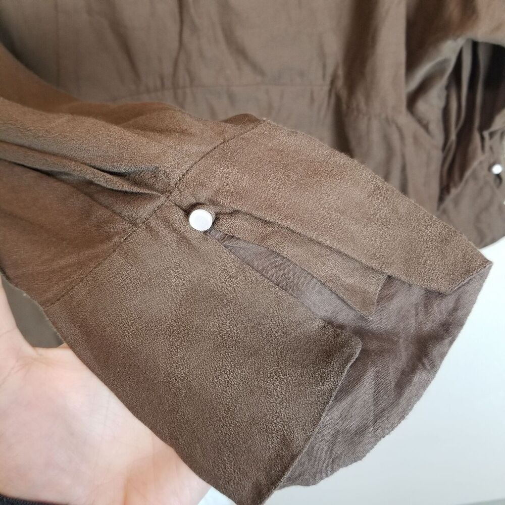 IRO Womens Lagenlook Tunic Sz 40 (8) Coastal Grandma Minimalist Chocolate Brown - Picture 4 of 8